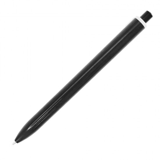 Ручка пластикова, кулькова Bergamo Wideclip чорний - 3515-1