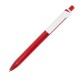 Ручка пластикова, кулькова Bergamo Wideclip червоний - 3515-2