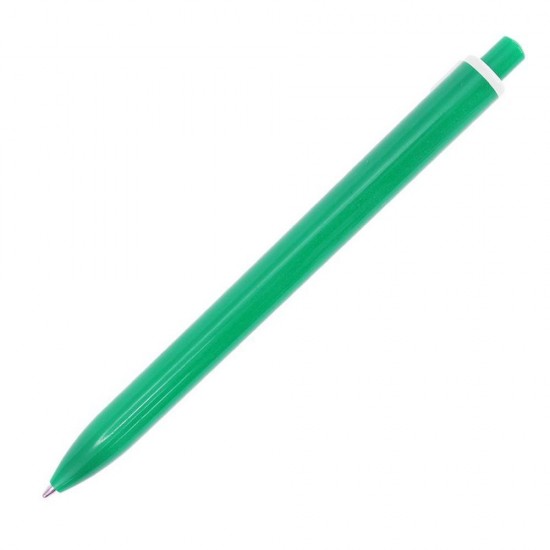 Ручка пластикова, кулькова Bergamo Wideclip зелений - 3515-4