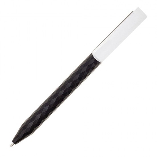 Ручка пластикова, кулькова Bergamo Metallic чорний - 3555-1