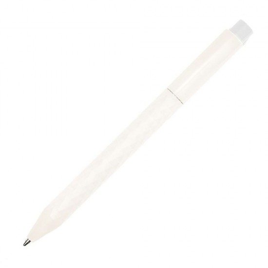 Ручка пластикова, кулькова Bergamo Metallic білий - 3555-8