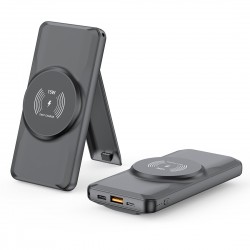 Повербанк 10000 mAh TheGeneral Сapacity, бездротова зарядка 15W, світлодіодний індикатор чорний - 40010119-01