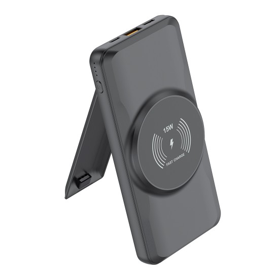 Повербанк 10000 mAh TheGeneral Сapacity, бездротова зарядка 15W, світлодіодний індикатор чорний - 40010119-01