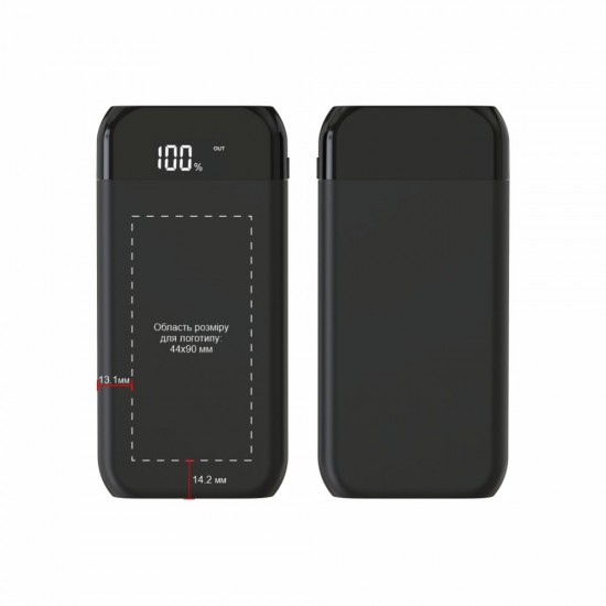 Повербанк 10000 mAh TheGeneral ChargeVault, бездротова зарядка 15W, цифровий індикатор чорний - 40010819-01