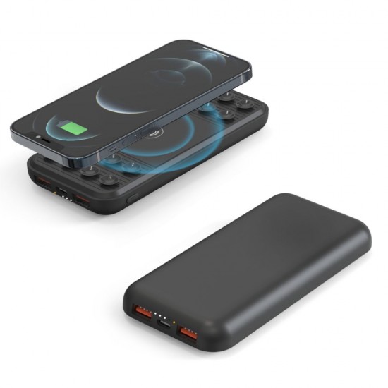 Повербанк 10000 mAh TheGeneral ChargeMate, бездротова зарядка 15W, світлодіодний індикатор чорний - 40010919-01