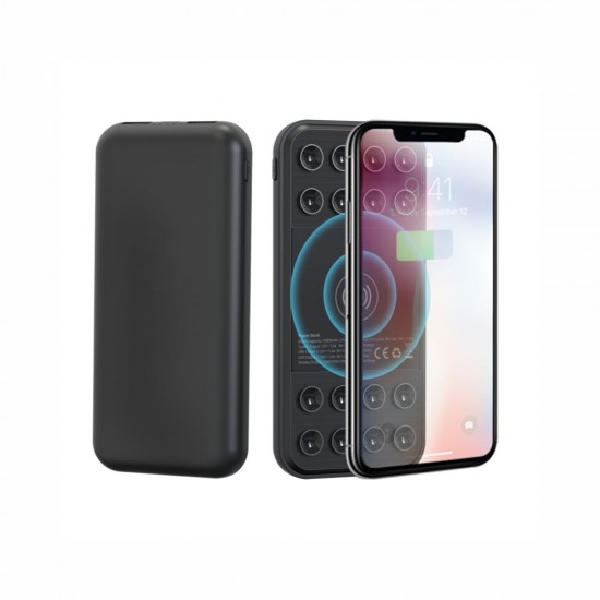 Повербанк 10000 mAh TheGeneral ChargeMate, бездротова зарядка 15W, світлодіодний індикатор чорний - 40010919-01