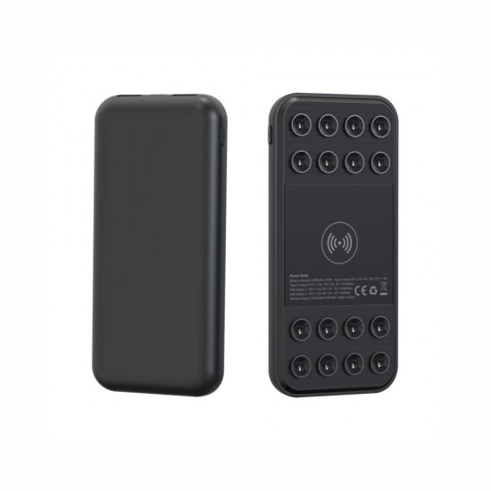 Повербанк 10000 mAh TheGeneral ChargeMate, бездротова зарядка 15W, світлодіодний індикатор чорний - 40010919-01