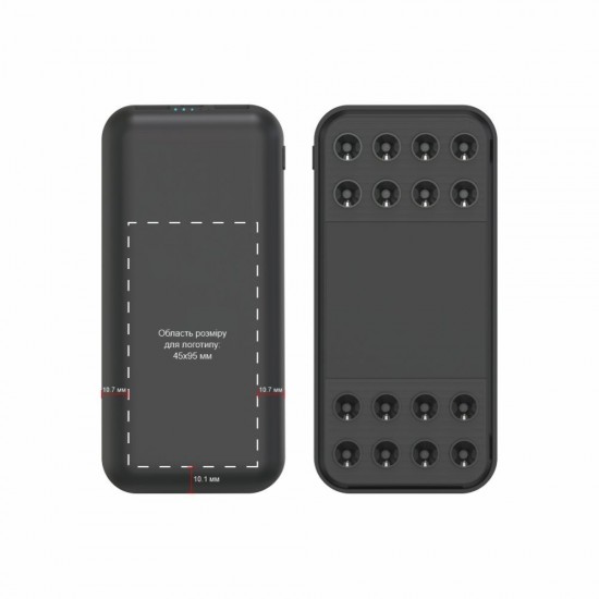 Повербанк 10000 mAh TheGeneral ChargeMate, бездротова зарядка 15W, світлодіодний індикатор чорний - 40010919-01