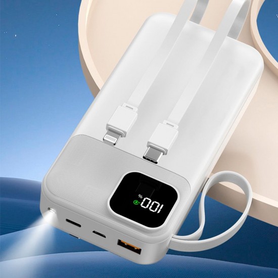 Повербанк 20000 mAh TheGeneral Voltix, цифровий індикатор білий - 40012819-08