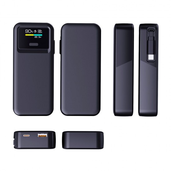 Повербанк 10000 mAh TheGeneral Spark, цифровий індикатор чорний - 40013019-01 Повербанк 10000 mAh TheGeneral Spark, цифровий індикатор чорний - 40013019-01