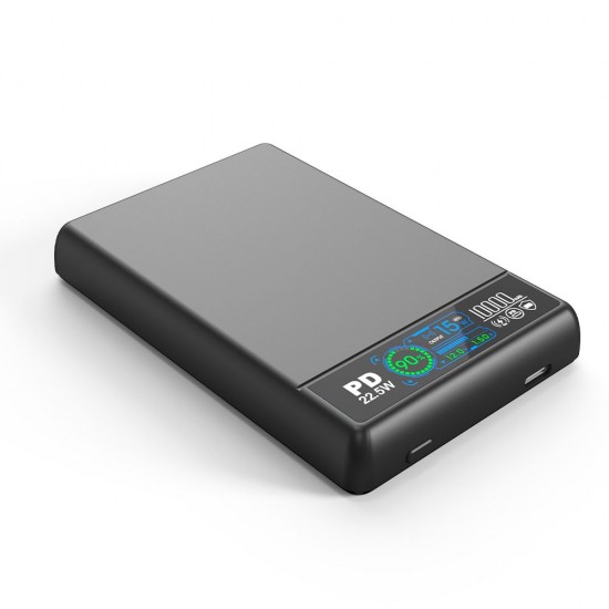 Повербанк 10000 mAh TheGeneral Viro, бездротова зарядка 15W, цифровий індикатор чорний - 40013422-01
