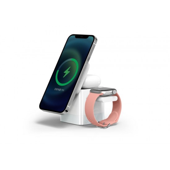 Бездротовий зарядний пристрій TheGeneral QuikLink 15W з підсвічуванням білий - 40051119-08