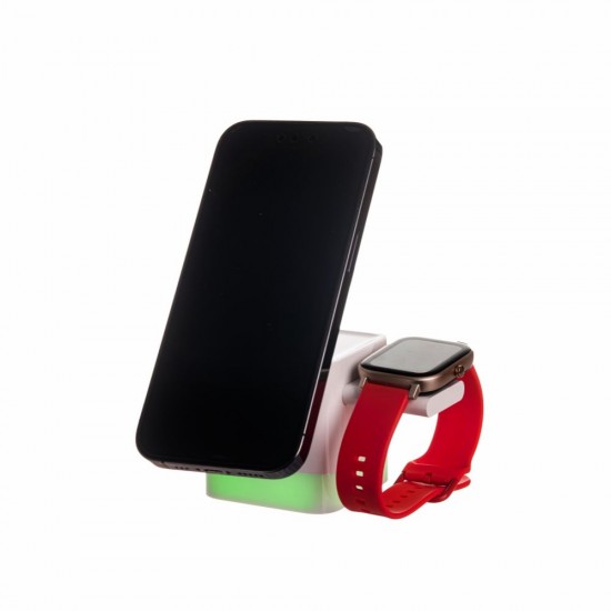 Бездротовий зарядний пристрій TheGeneral QuikLink 15W з підсвічуванням білий - 40051119-08