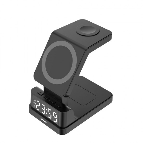 Бездротовий зарядний пристрій TheGeneral FlashCharge 15W з годинником чорний - 40051219-01