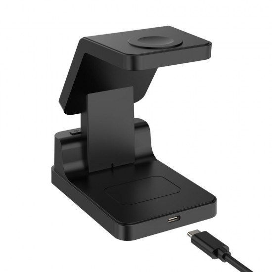 Бездротовий зарядний пристрій TheGeneral FlashCharge 15W з годинником чорний - 40051219-01