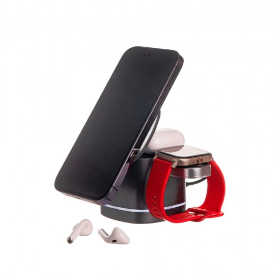 Бездротовий зарядний пристрій TheGeneral BlitzLink 15W з підсвічуванням чорний - 40051419-01