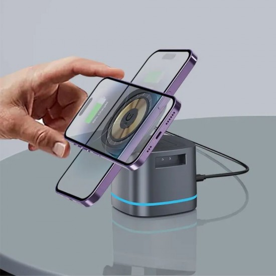 Бездротовий зарядний пристрій TheGeneral BlitzLink 15W з підсвічуванням чорний - 40051419-01 Бездротовий зарядний пристрій TheGeneral BlitzLink 15W з підсвічуванням чорний - 40051419-01