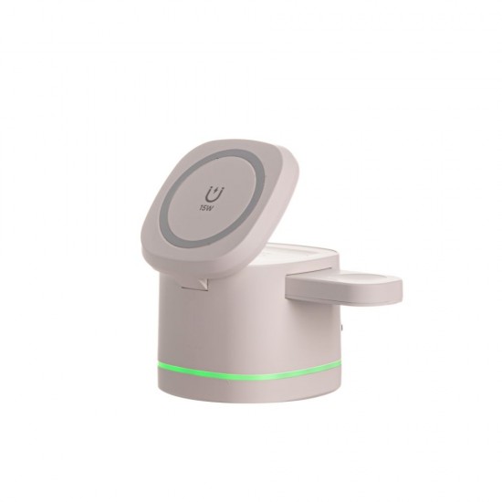 Бездротовий зарядний пристрій TheGeneral BlitzLink 15W з підсвічуванням білий - 40051419-08