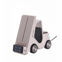 Бездротовий зарядний пристрій TheGeneral DriveCharge 15W з підсвічуванням та годинником білий - 40051619-08