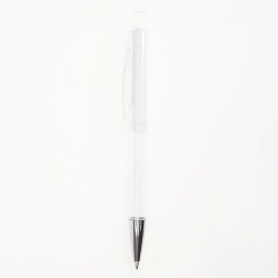 Ручка пластикова кулькова Bergamo білий - 4301-8