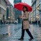 Парасоля-тростина напівавтоматична Bergamo Promo червоний - 45100-5 Парасоля-тростина напівавтоматична Bergamo Promo червоний - 45100-5