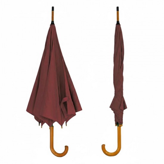 Парасоля-тростина напівавтоматична Bergamo Toprain бордовий - 4513102