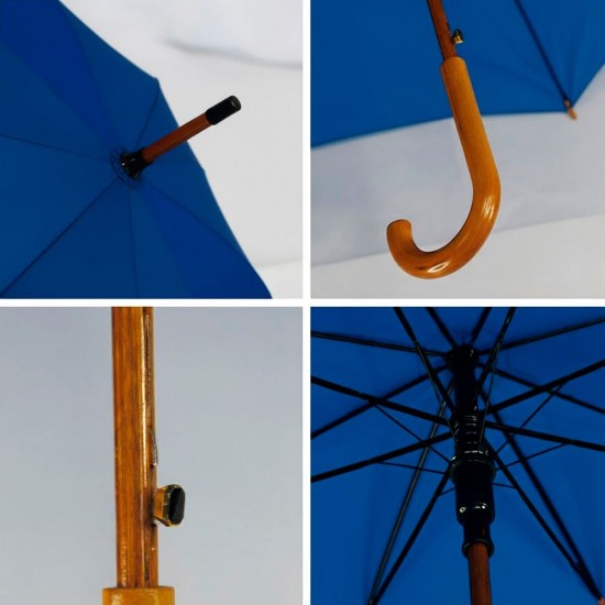 Парасоля-тростина напівавтоматична Bergamo Toprain яскраво-синій - 4513104