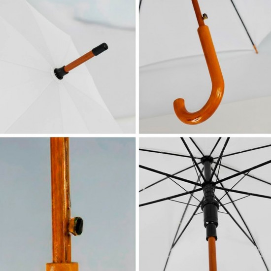 Парасоля-тростина напівавтоматична Bergamo Toprain білий - 4513106