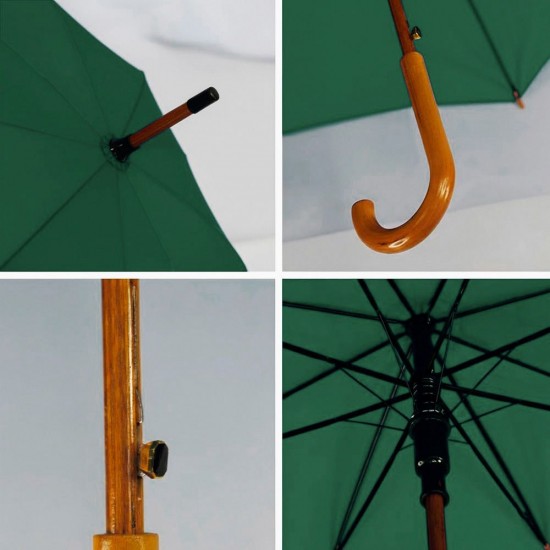 Парасоля-тростина напівавтоматична Bergamo Toprain темно-зелений - 4513199