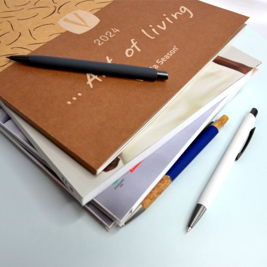 Ручка металева кулькова Bergamo Danube білий - 50010322-08