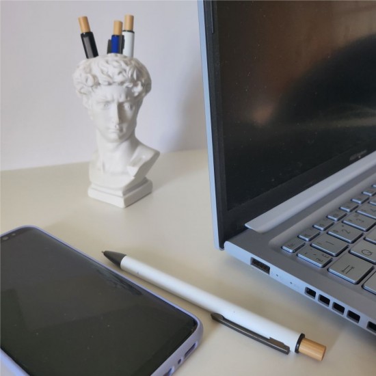 Ручка металева кулькова Bergamo Yukon білий - 50010422-08