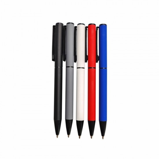 Ручка металева кулькова Bergamo Elbe червоний - 50010622-02