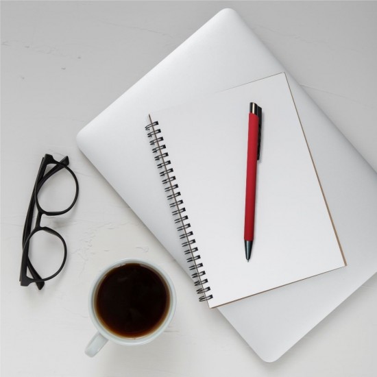 Ручка металева кулькова Bergamo Limpopo червоний - 50010722-02