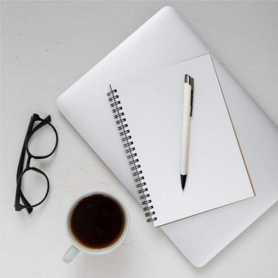 Ручка металева кулькова Bergamo Limpopo білий - 50010722-08 Ручка металева кулькова Bergamo Limpopo білий - 50010722-08