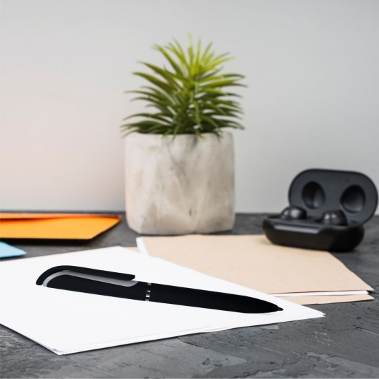 Ручка пластикова кулькова Bergamo Isa чорний - 50010919-01