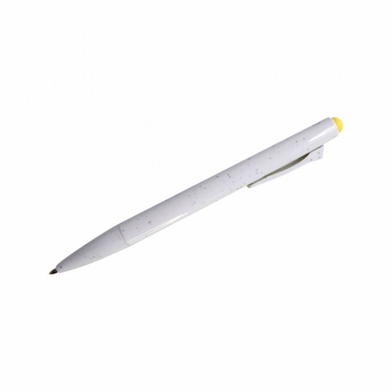 Ручка пластикова гелева Bergamo Ottawa білий/жовтий - 50011119-05