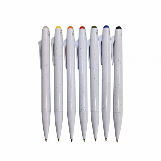 Ручка пластикова гелева Bergamo Ottawa білий/зелений - 50011119-99