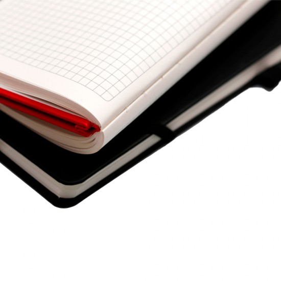Блокнот в клітинку А5 Berganote Hard, тверда обкладинка червоний - 50040138-02