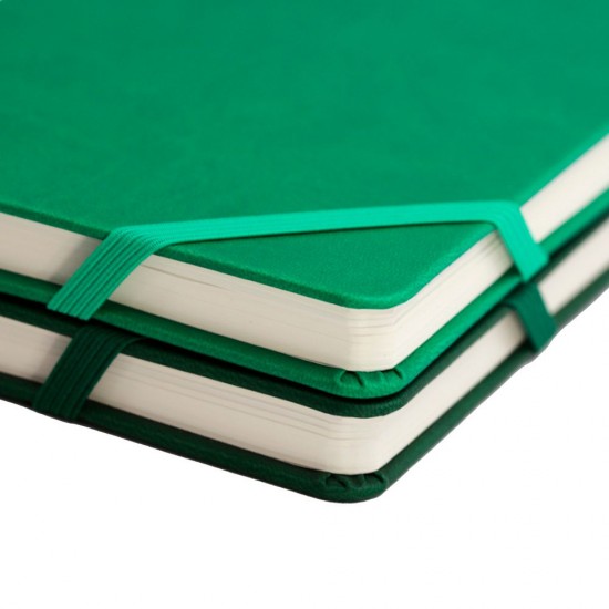 Блокнот в клітинку А5 Berganote Hard, тверда обкладинка зелений - 50040138-04