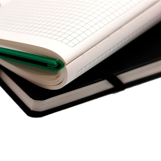 Блокнот в клітинку А5 Berganote Hard, тверда обкладинка зелений - 50040138-04