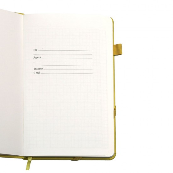 Блокнот в клітинку А5 Berganote Hard, тверда обкладинка жовтий - 50040138-05