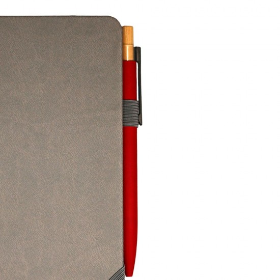 Блокнот в клітинку А5 Berganote Hard, тверда обкладинка сірий - 50040138-07