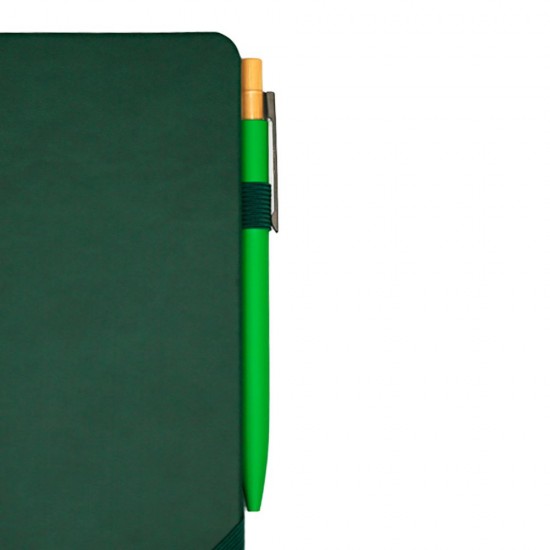 Блокнот в клітинку А5 Berganote Hard, тверда обкладинка темно-зелений - 50040138-99