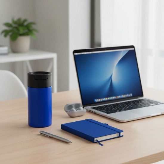 Блокнот в клітинку А5 Berganote Soft, тверда обкладинка синій - 50040238-03