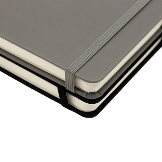 Блокнот в клітинку А5 Berganote Soft, тверда обкладинка сірий - 50040238-04