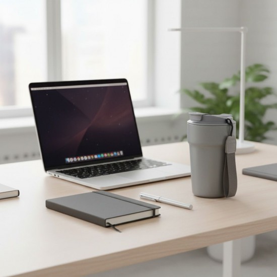 Блокнот в клітинку А5 Berganote Soft, тверда обкладинка сірий - 50040238-04