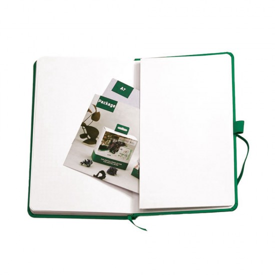 Блокнот в клітинку А5 Berganote Soft, тверда обкладинка зелений - 50040238-07