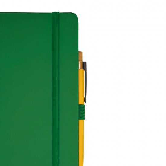 Блокнот в клітинку А5 Berganote Soft, тверда обкладинка зелений - 50040238-07