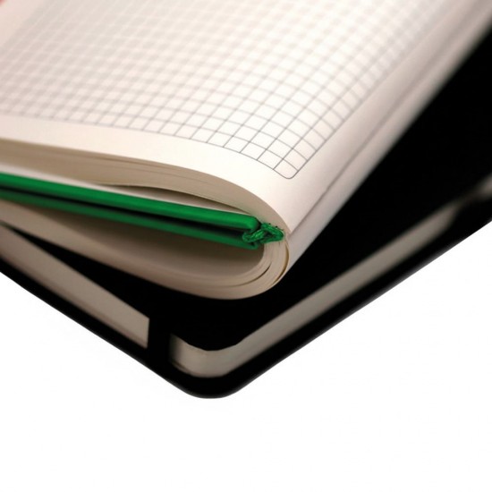 Блокнот в клітинку А5 Berganote Soft, тверда обкладинка зелений - 50040238-07