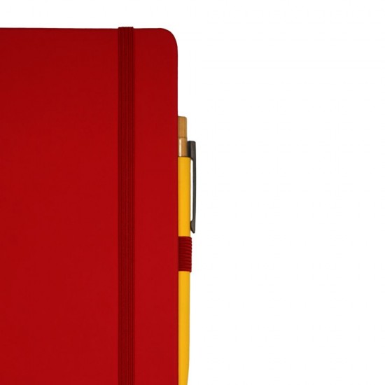 Блокнот в клітинку А5 Berganote Soft, тверда обкладинка червоний - 50040238-02
